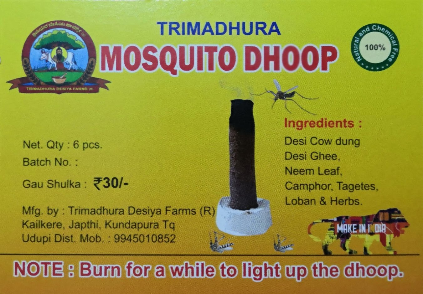 Mosquito Dhoop stick