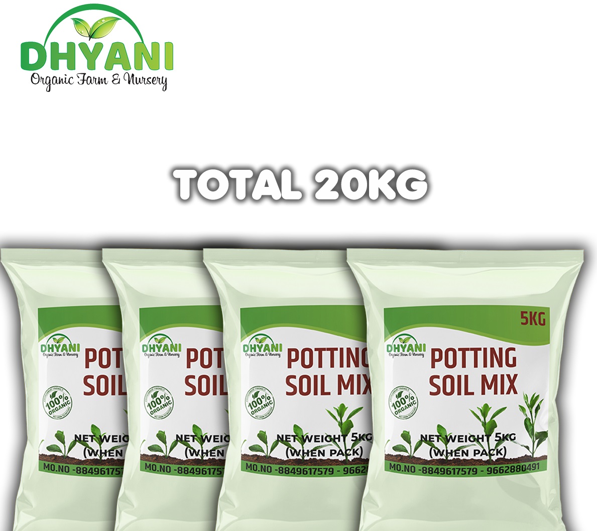 Premium Potting Soil Mix with Required Fertilizers for Plants – 20 KG