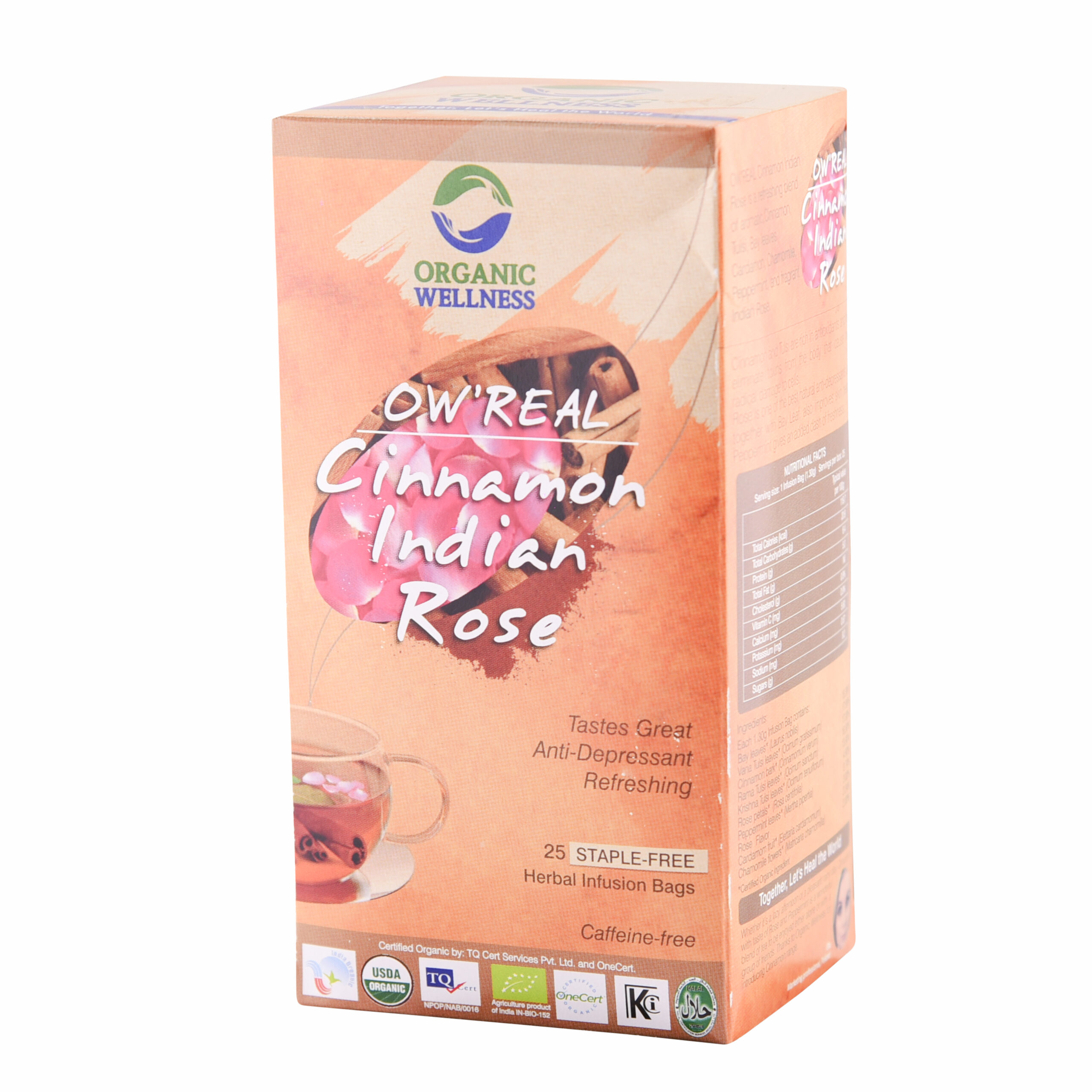 Organic Wellness Cinnamon Indian Rose Tea