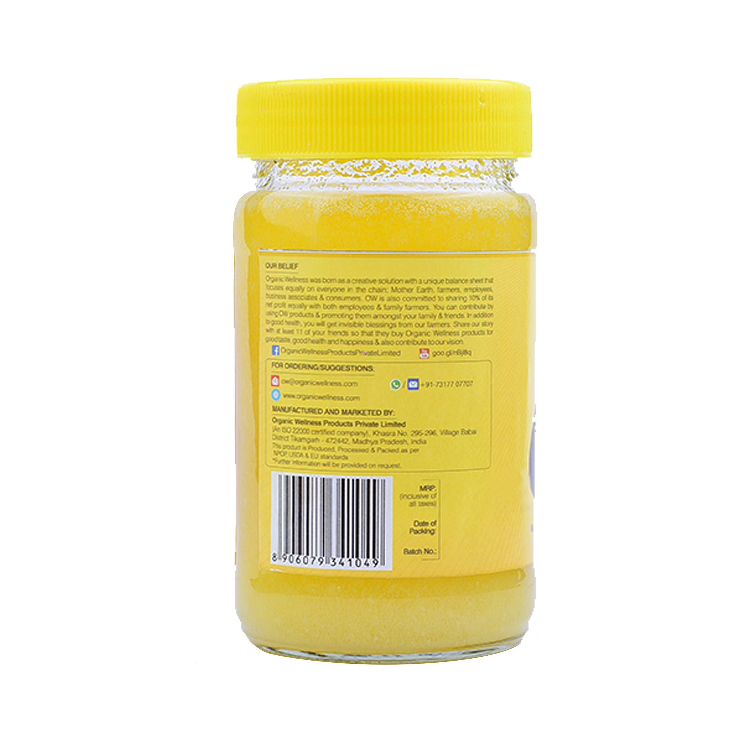 Organic Wellness Bilona Cow Ghee 400 Ml Bottle