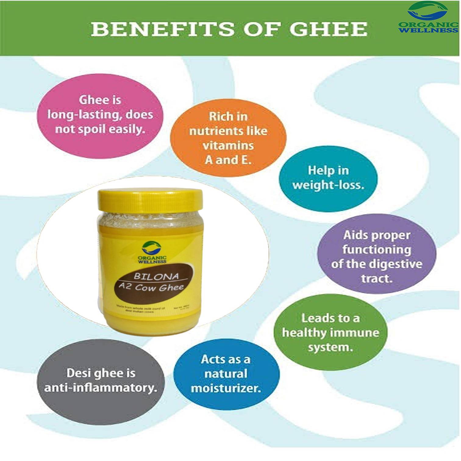 Organic Wellness Bilona Cow Ghee 400 Ml Bottle