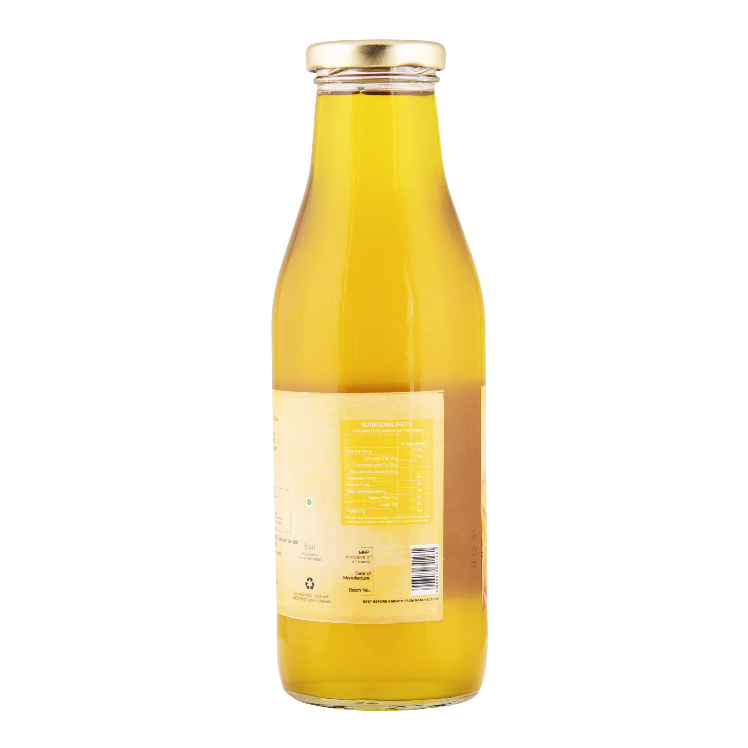 Organic Wellness Sesame Oil 500 Ml Bottle