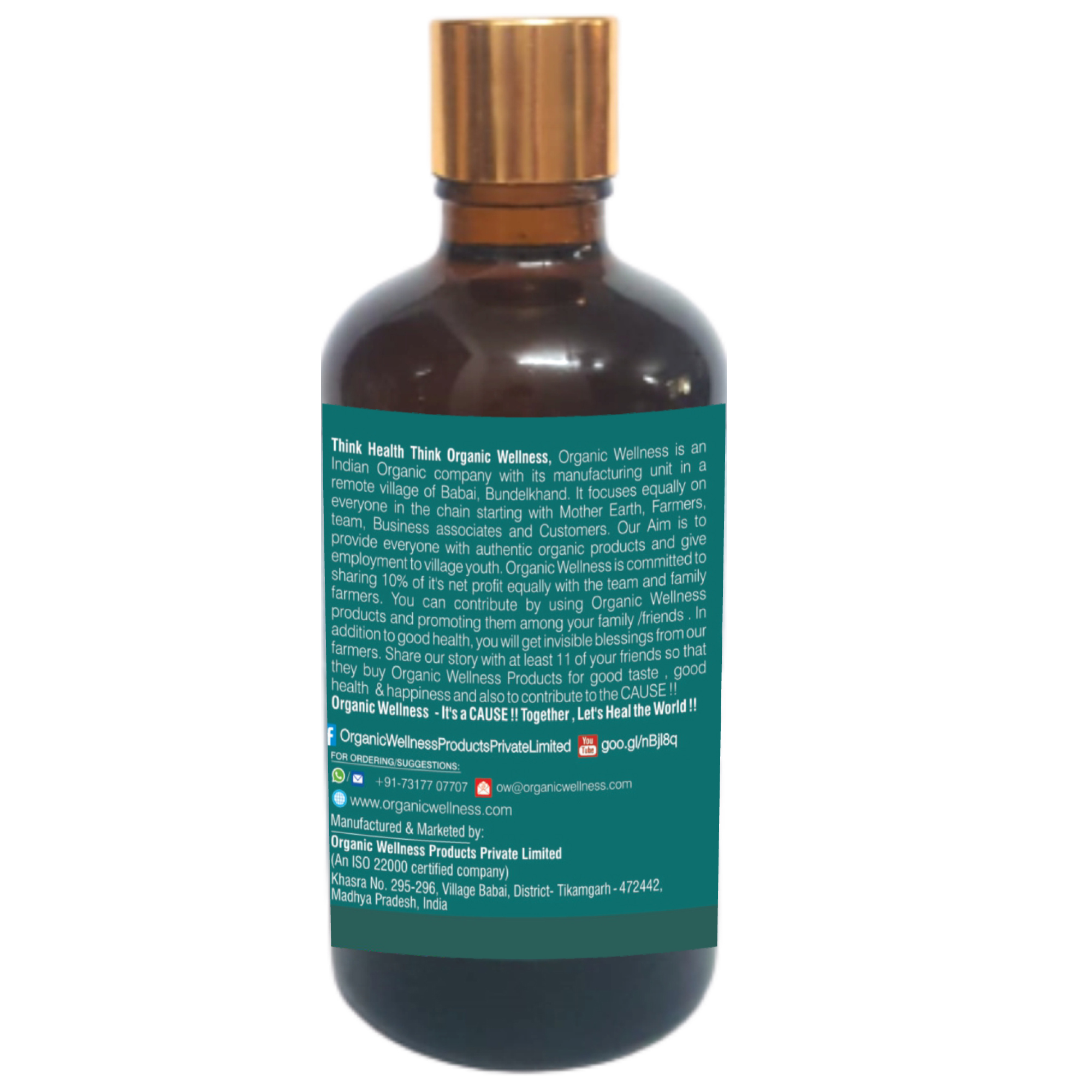 Organic Wellness Hair Oil 100 Ml Bottle | For Healthy & Strong Hair