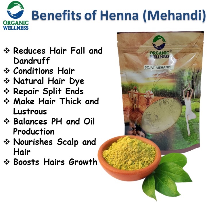 Organic Wellness Sojat Mehandi (Henna) – 250gm