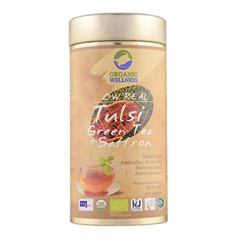 Organic Wellness Real Tulsi Green Tea + Saffron