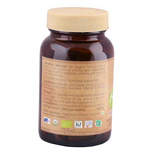 Organic Wellness Moringa 90 Capsules Bottle