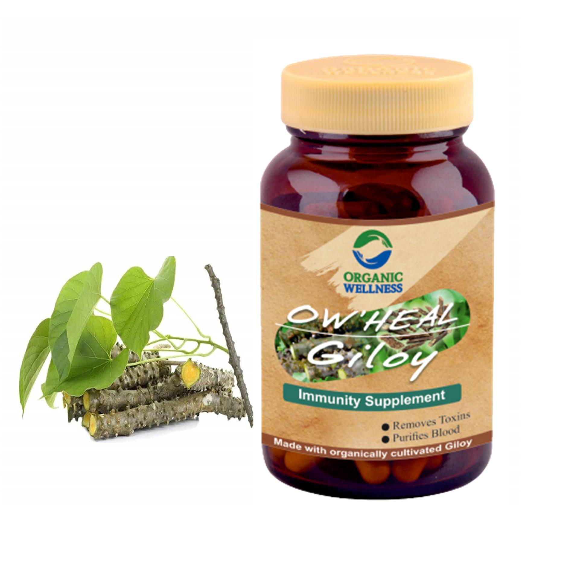 Organic Wellness Giloy 90 Capsules Bottle