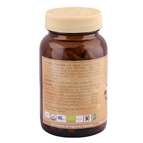 Organic Wellness Triphala 90 Capsules Bottle