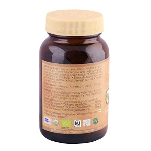 Organic Wellness Tulsi + 90 Capsules Bottle