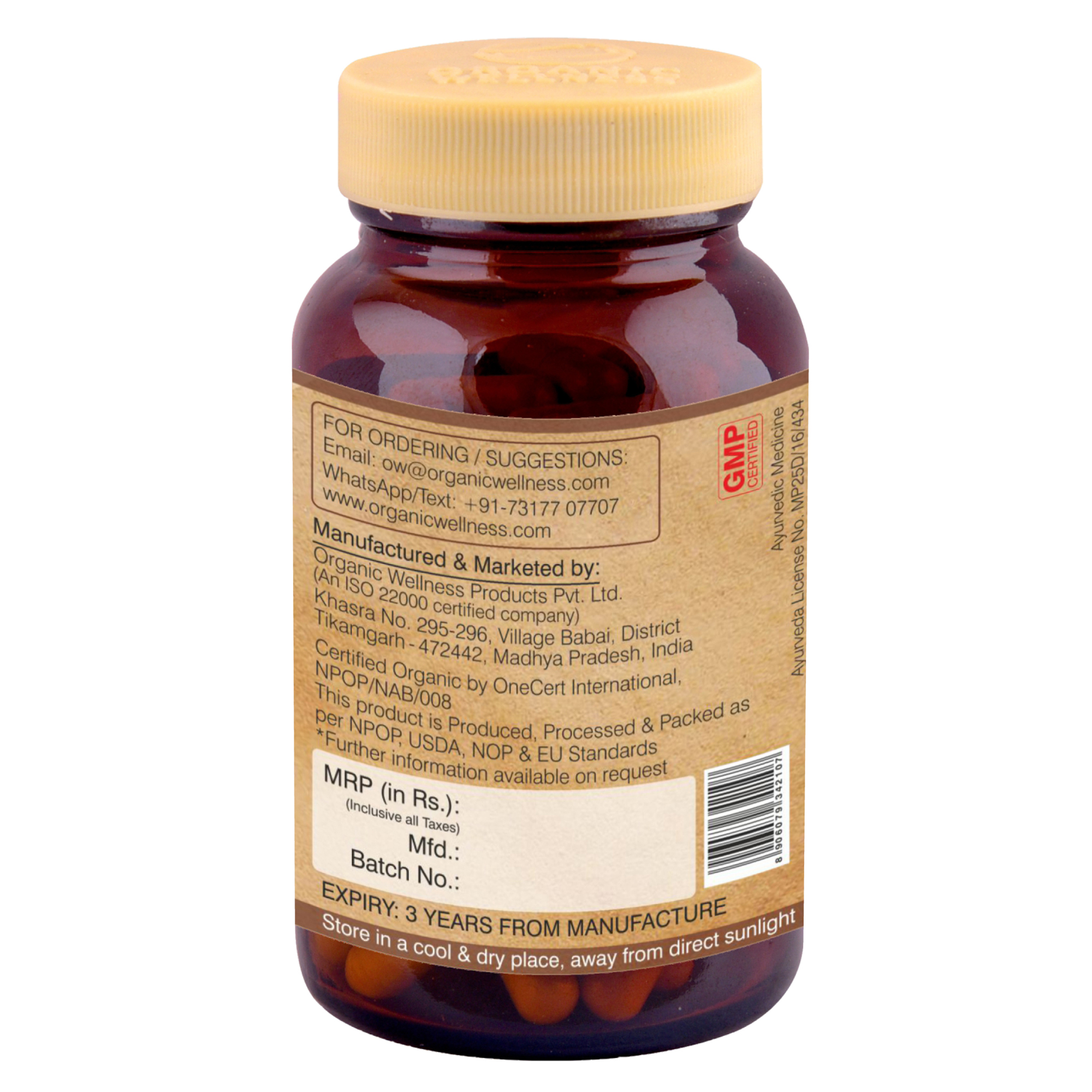 Organic Wellness Punarnava Kidney Detox 90 Capsules Bottle