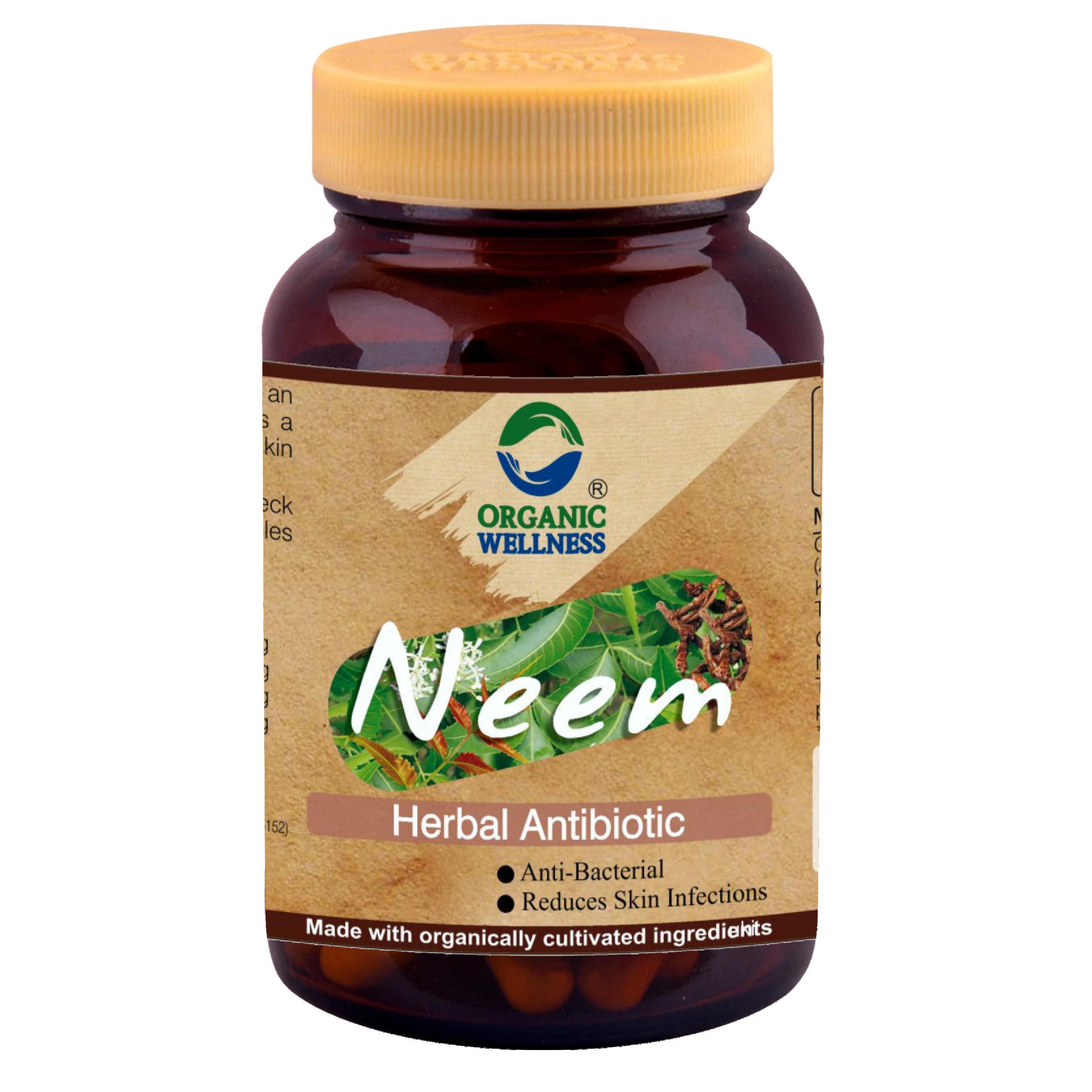 Organic Wellness Neem 90 Capsules Bottle