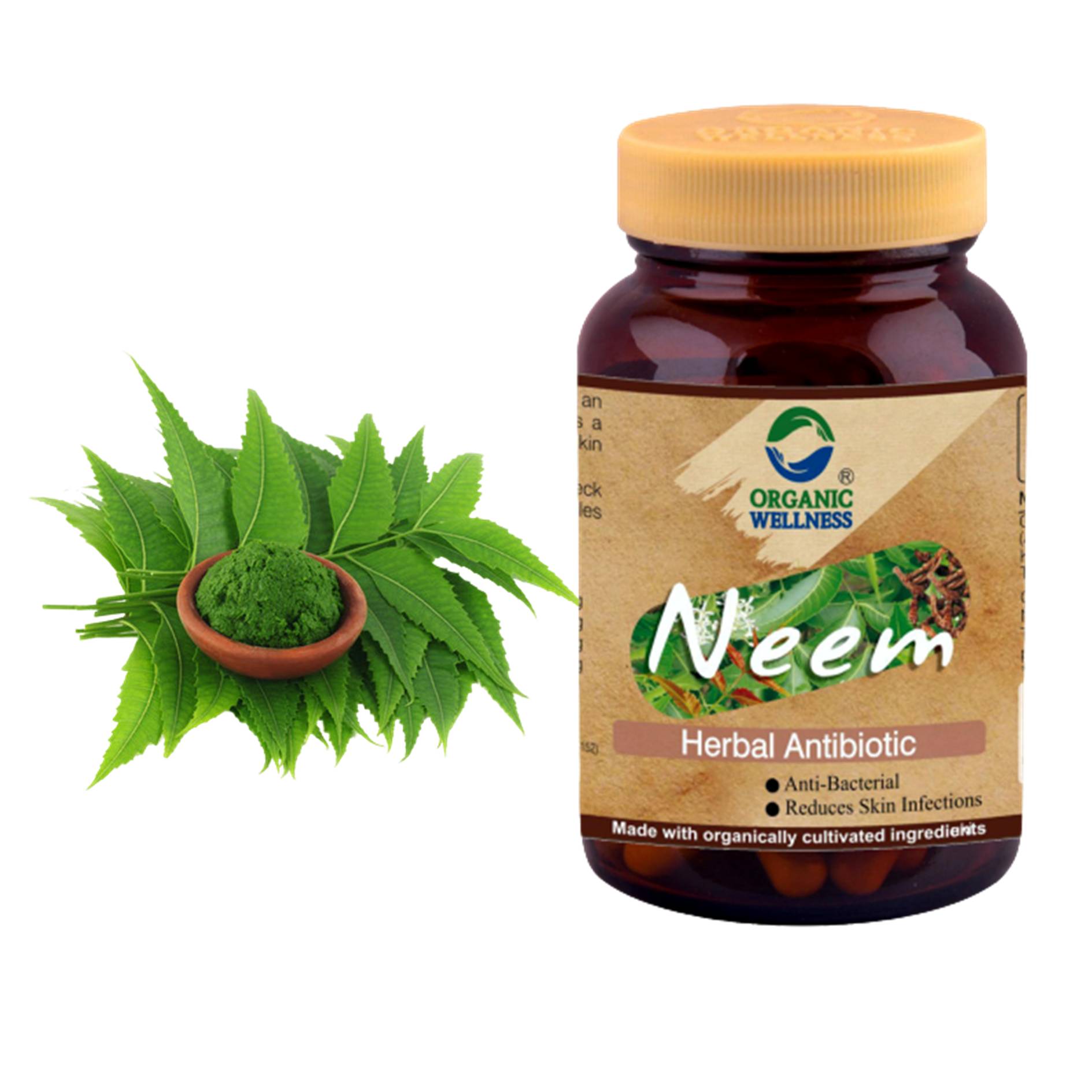 Organic Wellness Neem 90 Capsules Bottle