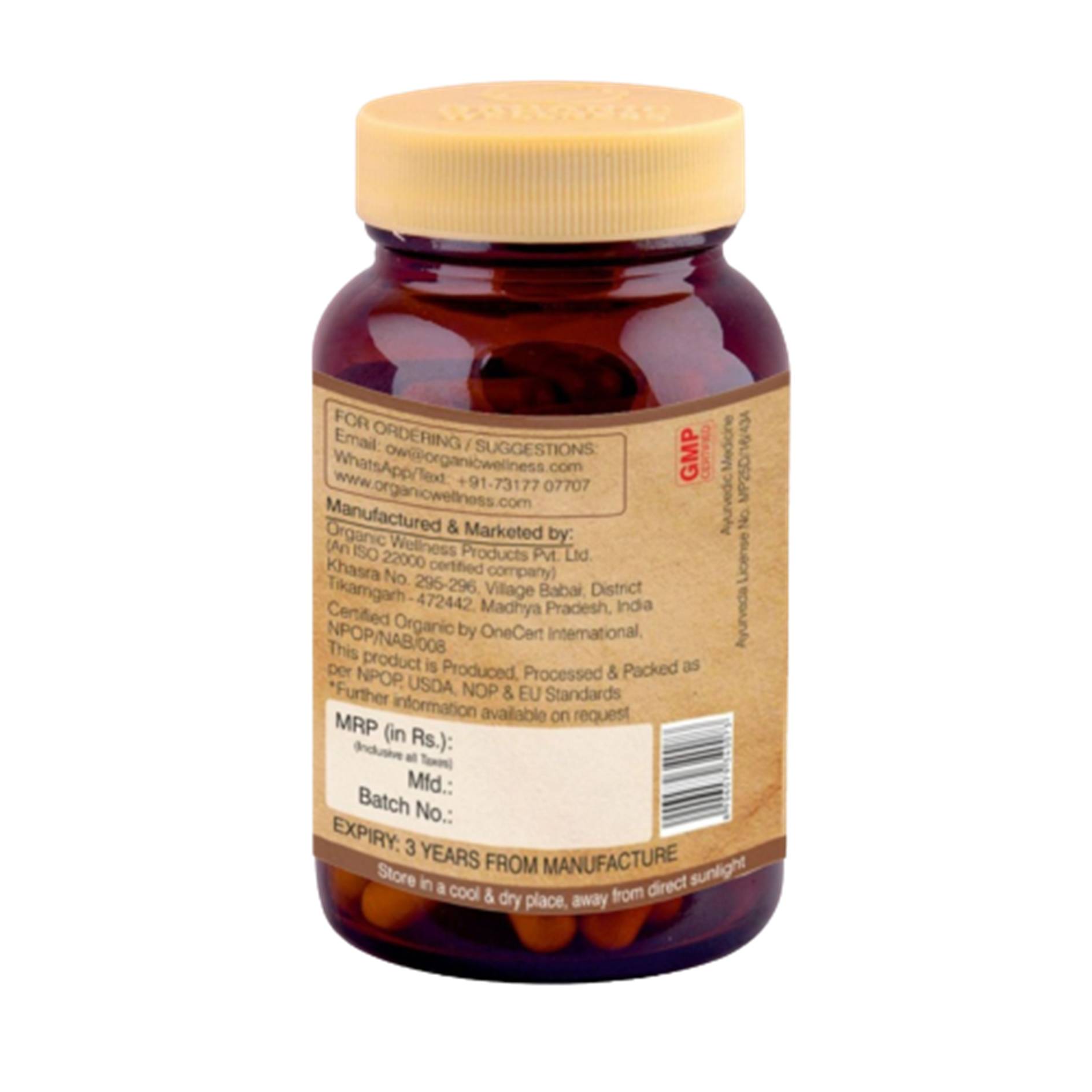 Organic Wellness Haritaki 90 Capsules Bottle