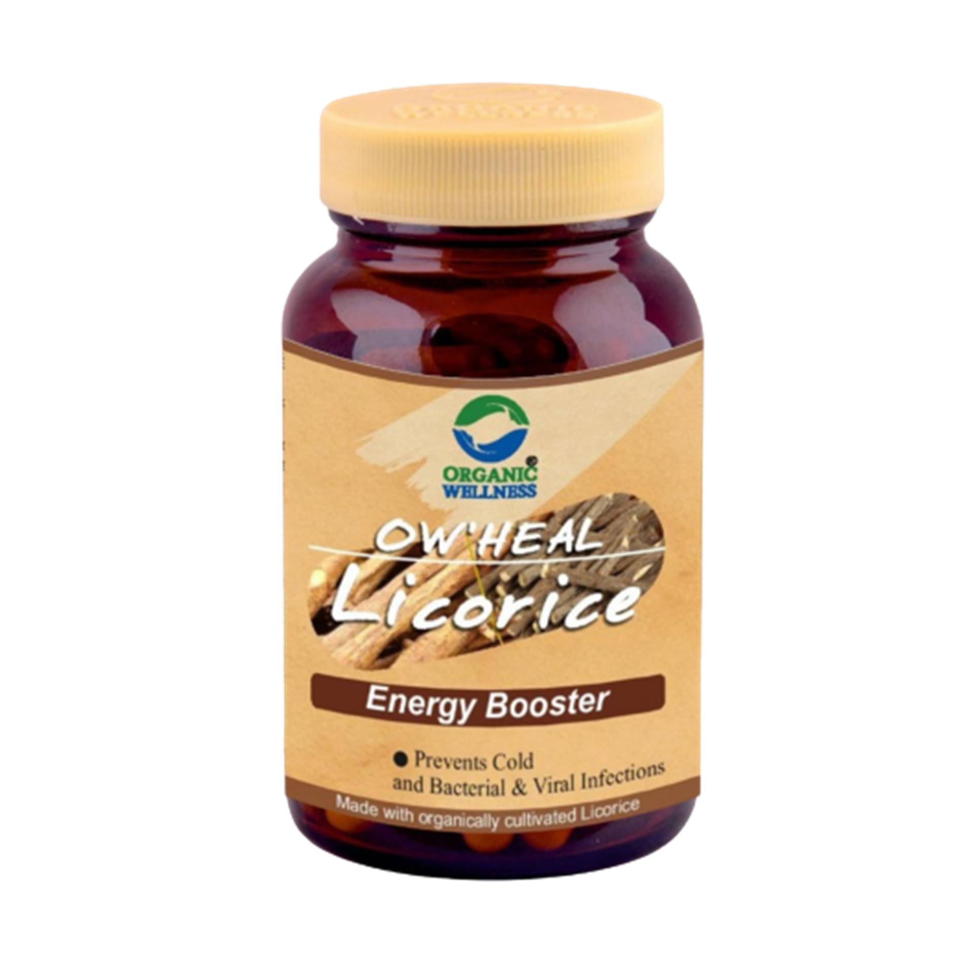 Organic Wellness Licorice 90 Capsules Bottle