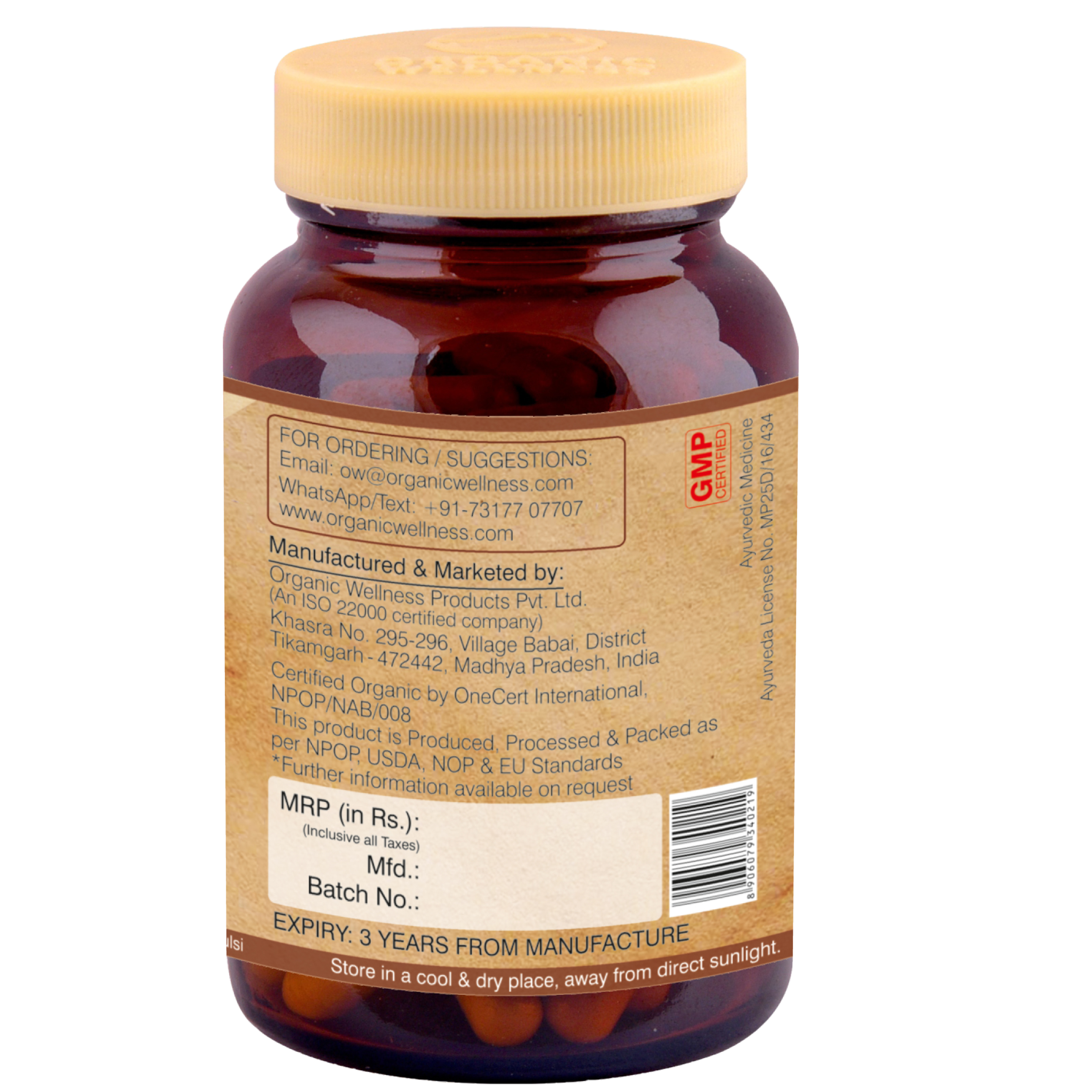 Organic Wellness Joint Fit 90 Capsules Bottle