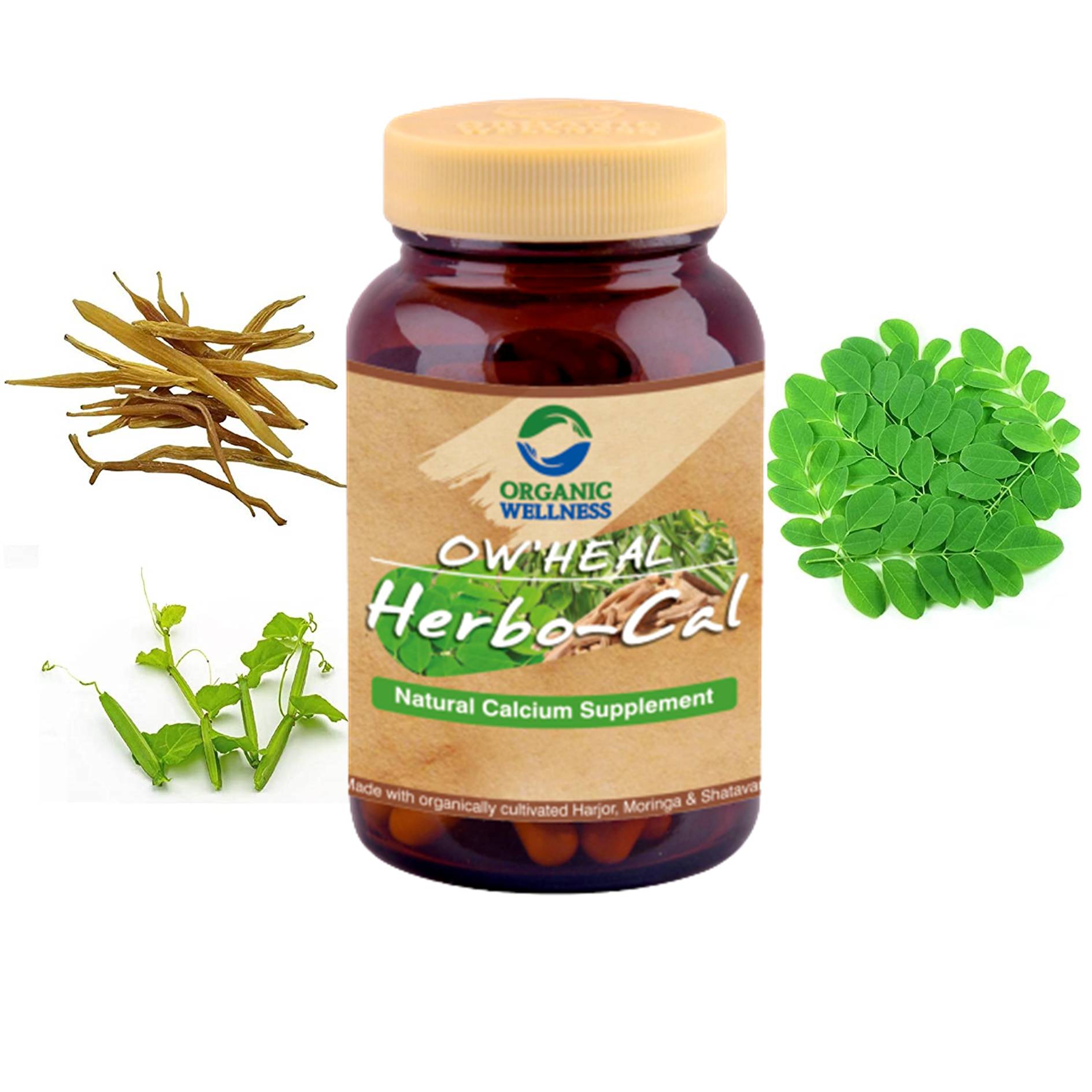 Organic Wellness Herbo Cal 90 Capsules Bottle