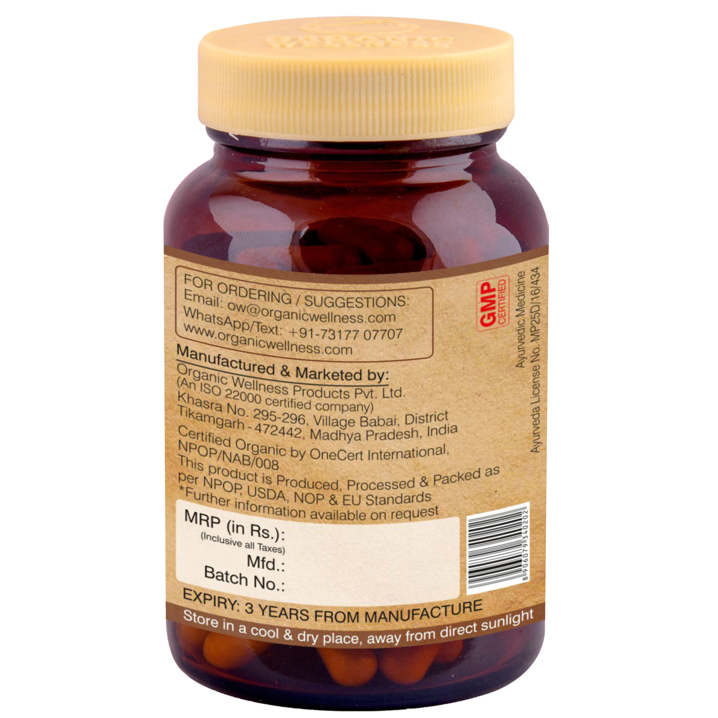 Organic Wellness Women Tone 90 Capsules Bottle