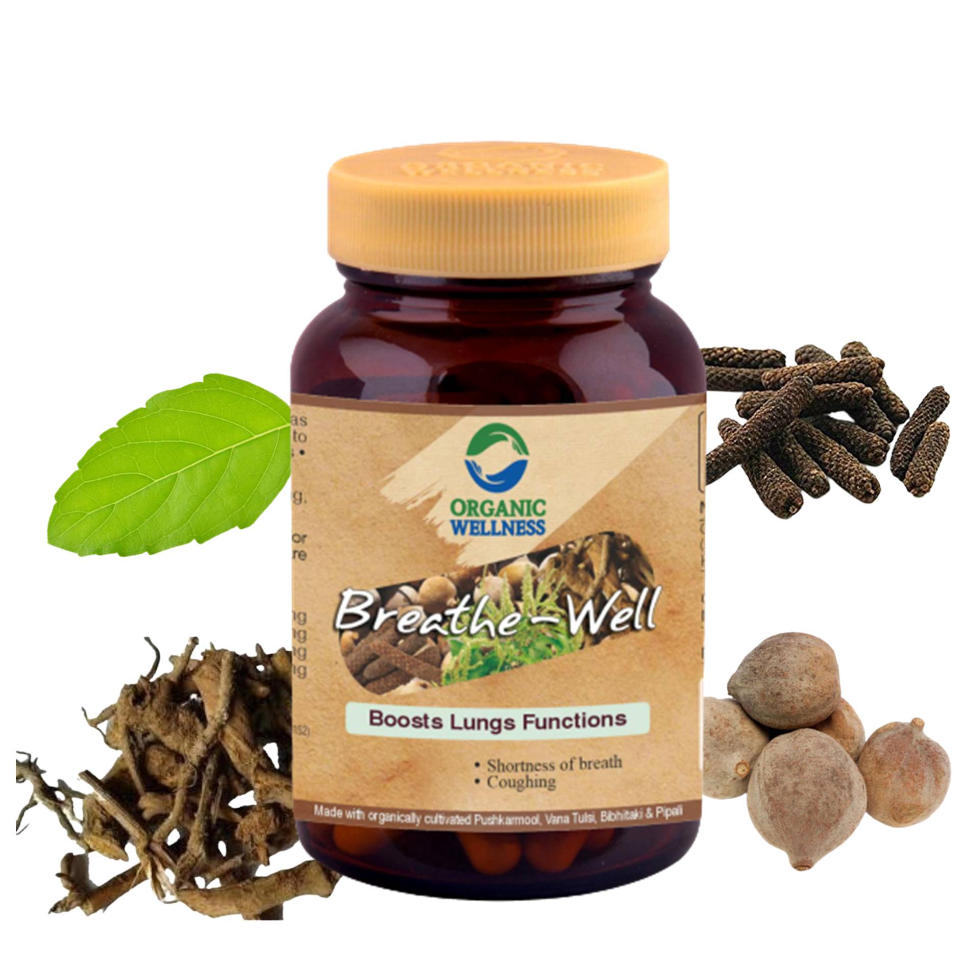 Organic Wellness Breathe Well 90 Capsules Bottle