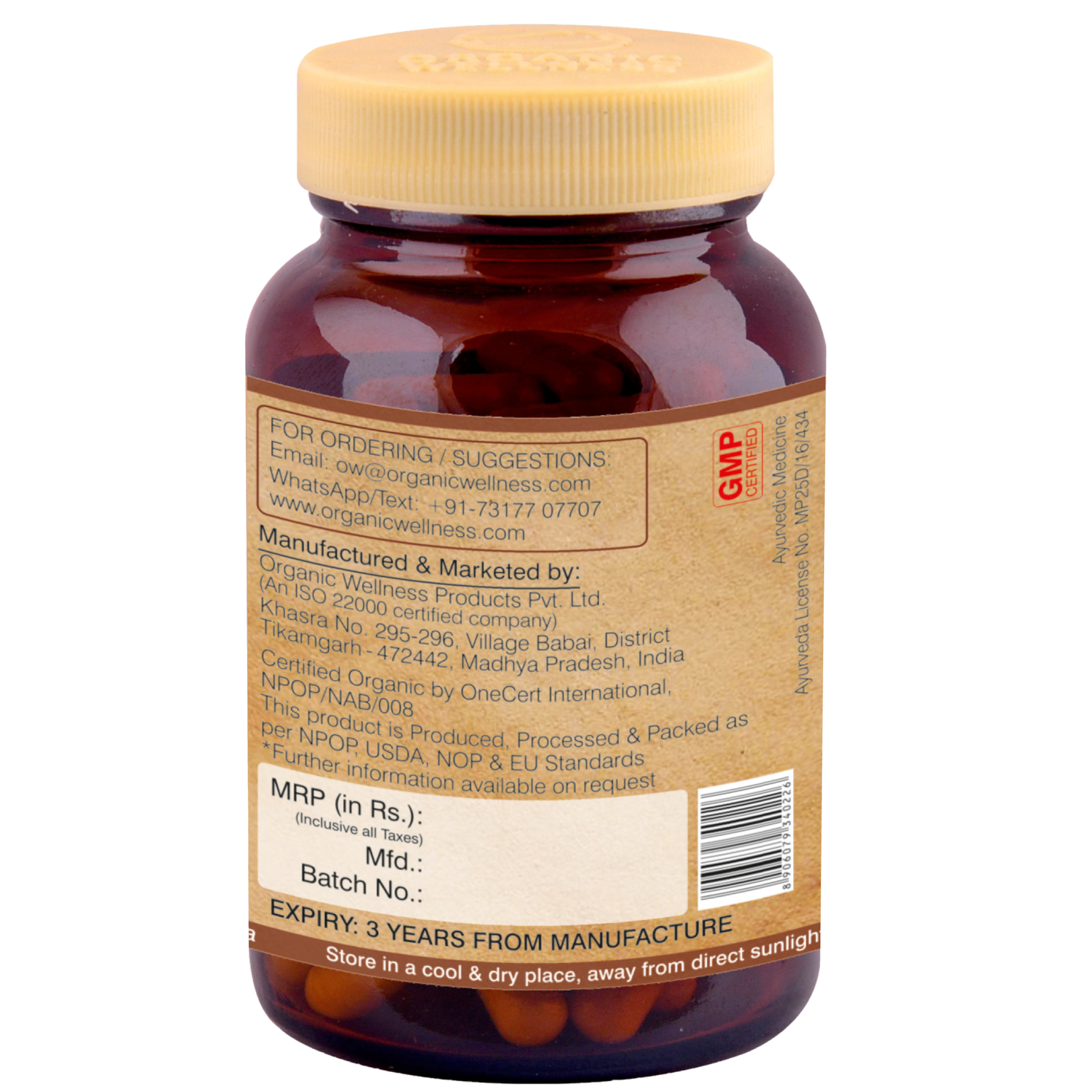 Organic Wellness Heart Fit 90 Capsules Bottle