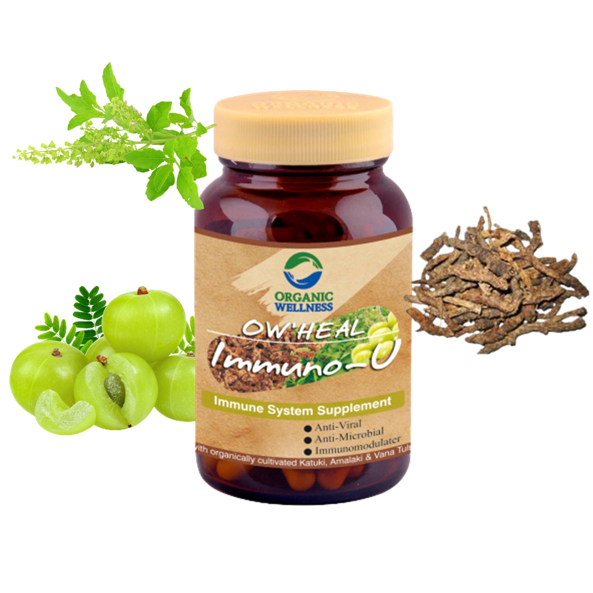 Organic Wellness Immuno U 90 Capsules Bottle