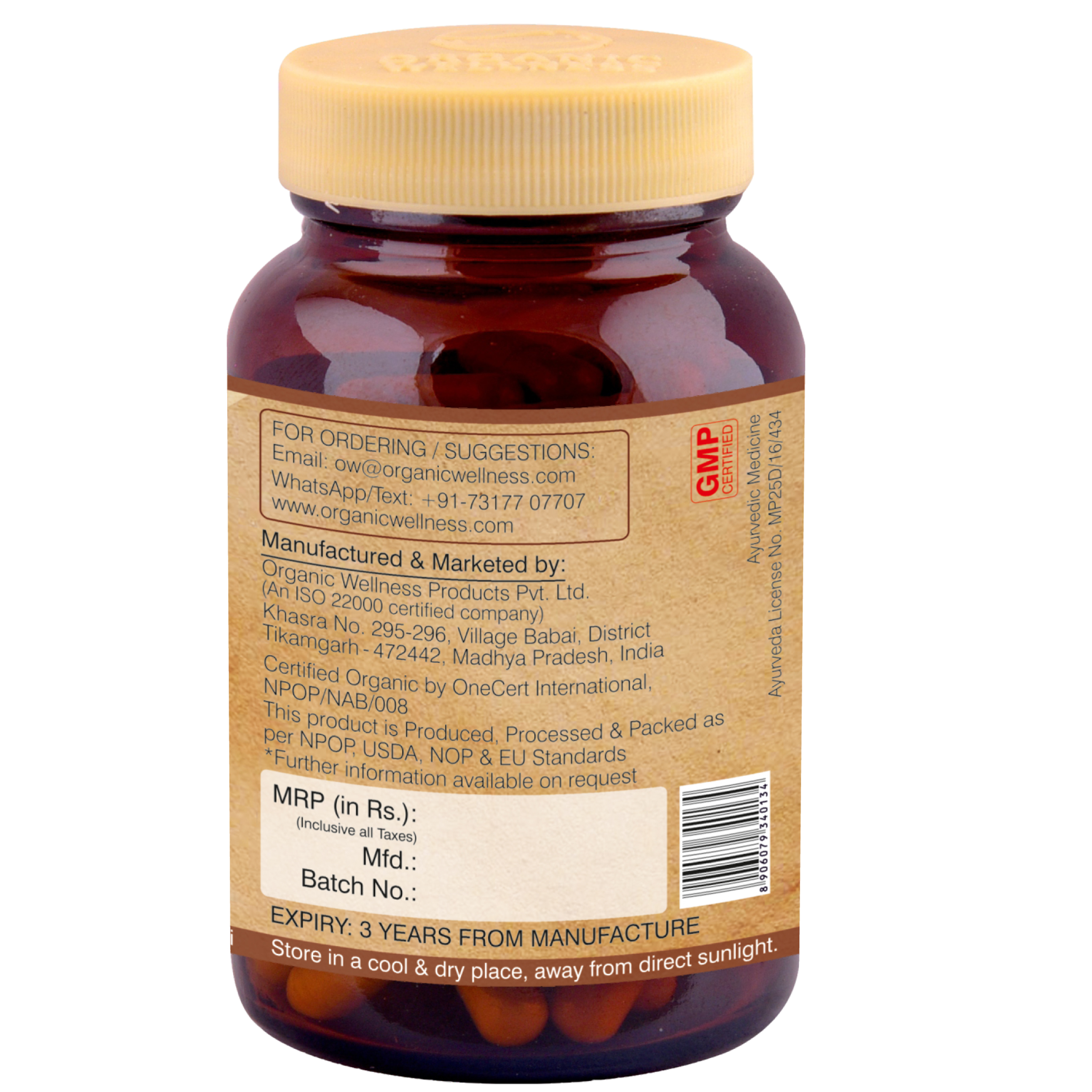 Organic Wellness Immuno U 90 Capsules Bottle