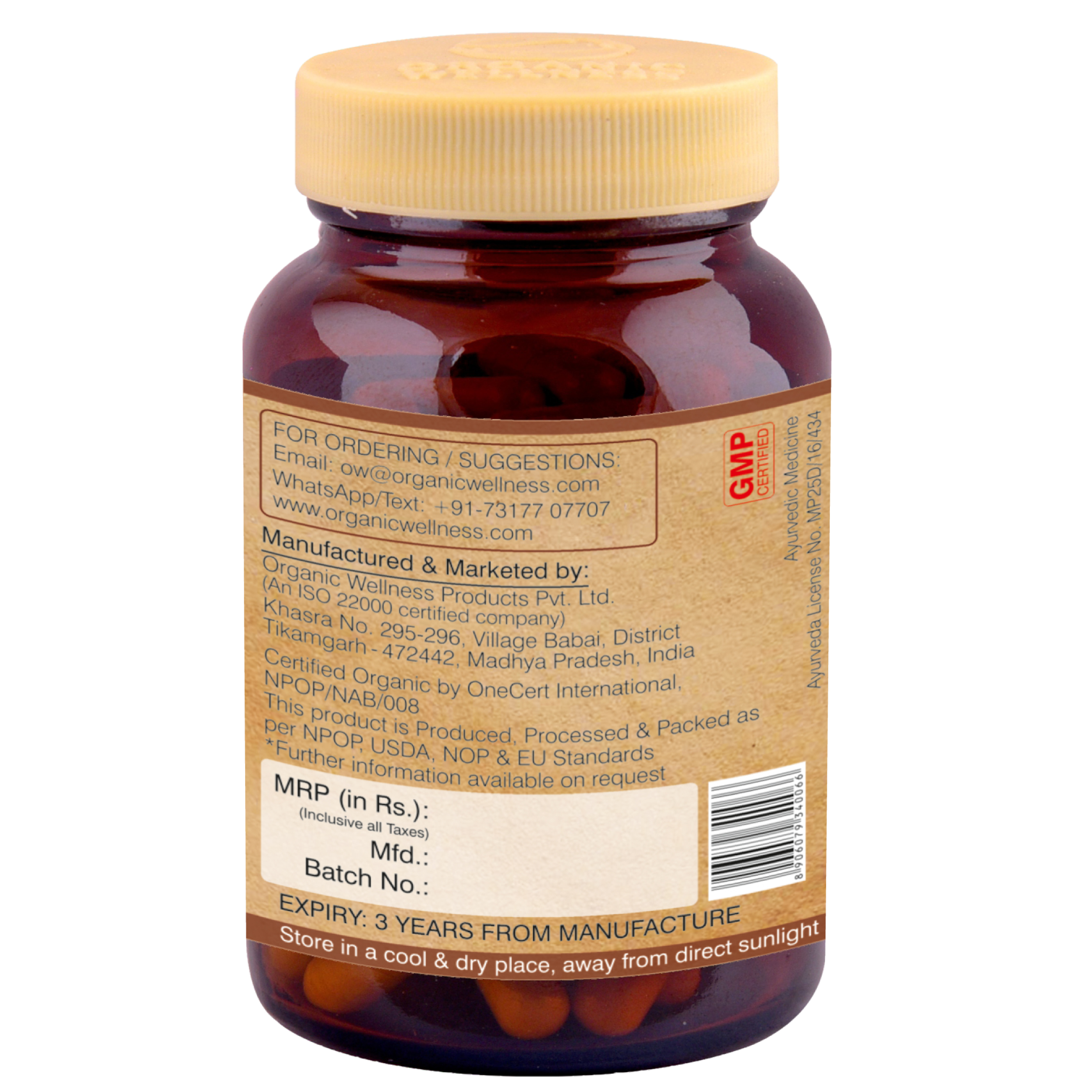 Organic Wellness Trikatu 90 Capsules Bottel