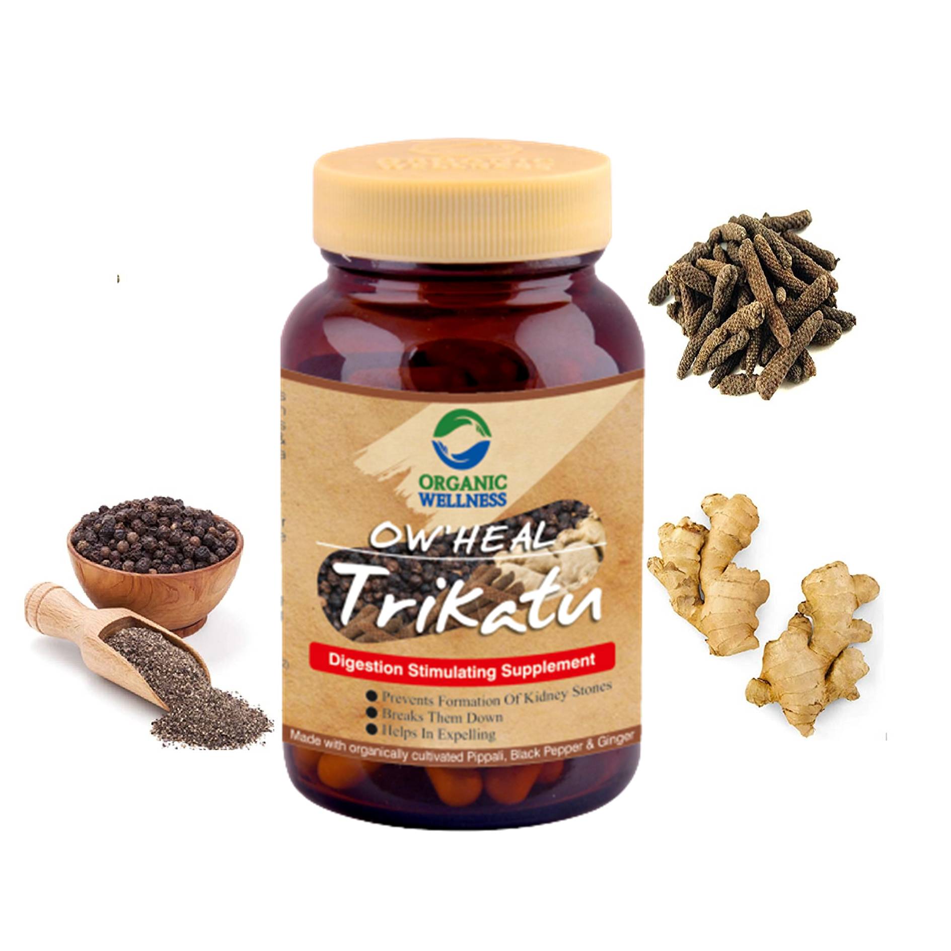 Organic Wellness Trikatu 90 Capsules Bottel