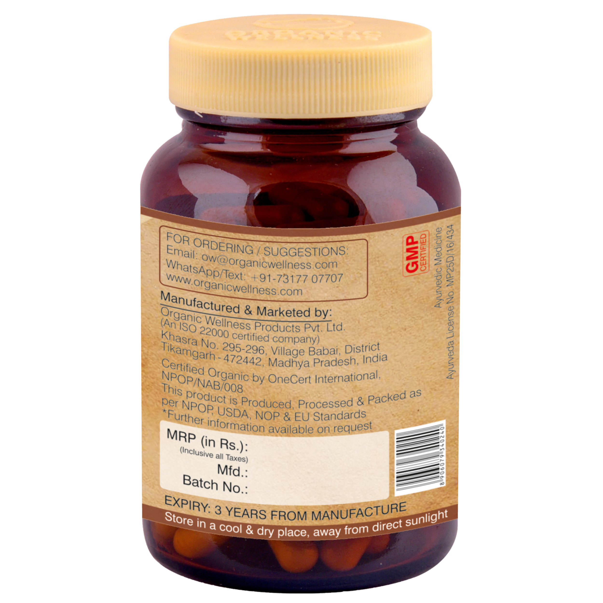 Organic Wellness Stone Free 90 Capsules Bottle