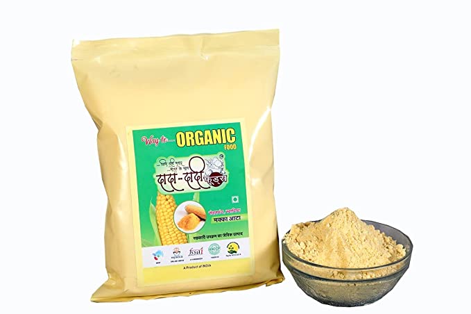 Dada Dadi foods Desi Makka Aata Organic Maize Flour/ Makka Atta/ Corn