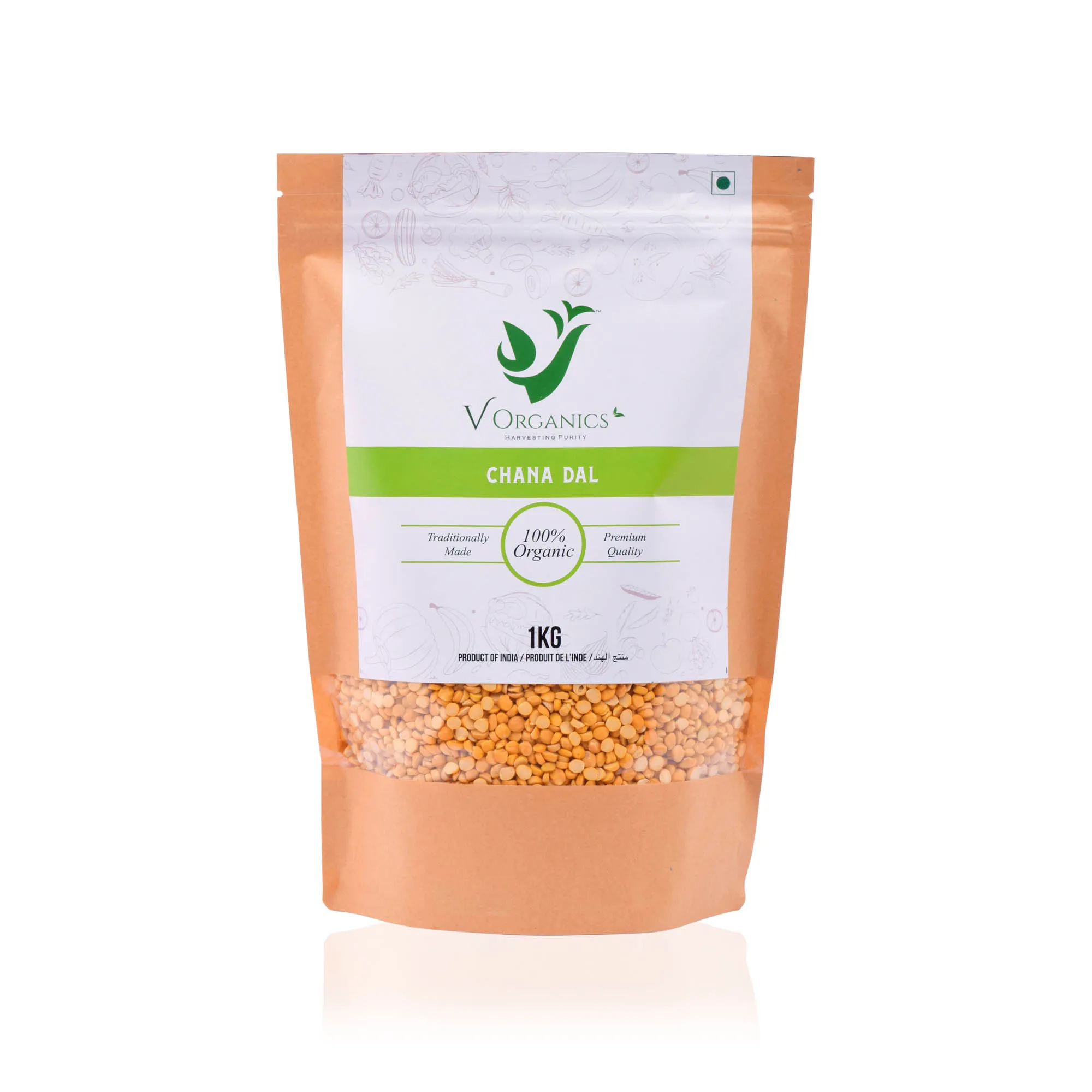 V Organics Chana Dal (Split Brown Chickpeas)