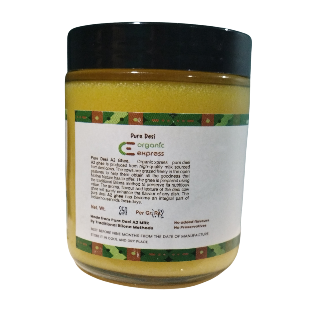 Organic Express Pure A2 Desi Cow Ghee - 1 Liter