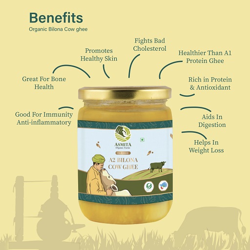 Organic A2 Bilona Cow Ghee