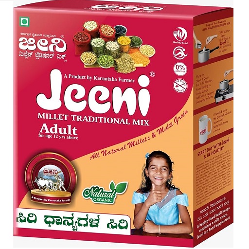 JEENI MILLET HEALTH MIX Gm | Millet And Multi Grains | All Natural Multigrain | Organic And Natural Product For 12 Year & Above Age