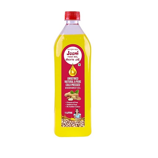 Jeeni Unrefined Natural & Pure Cold Pressed Groundnut Oil