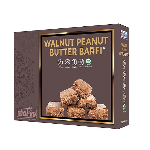 Organic Walnut Peanut Butter Barfi