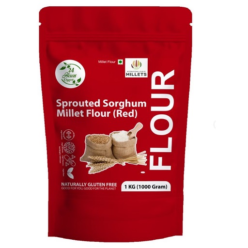 Sprouted red sorghum millet flour