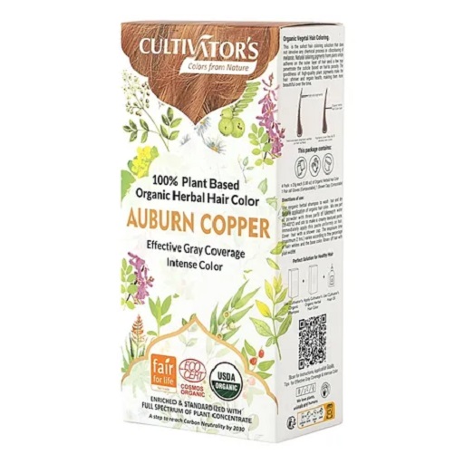 Organic Herbal Hair Color- Auburn Copper