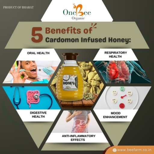 ORGANIC CARAMOM INFUSED HONEY